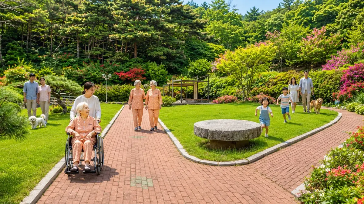 병원을 한 바퀴 도는 산책로